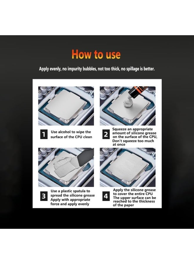 TUMMASTER D-9 18.8W/M.K Ultimate Performance Thermal Paste for Computer Manufacturing, Ideal for IC/Processor/CPU/GPU/All Coolers (incl. Spatula) - Image 4